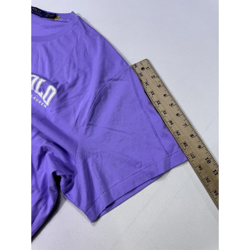 Polo Ralph Lauren Mens 2XB Purple Crew Neck T-Shirt Logo Cotton Big & Tall Tee